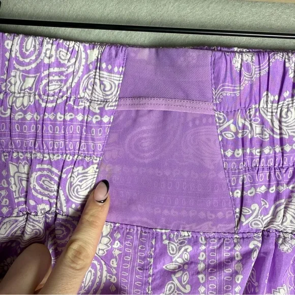 Free People Movement FP The Way Home Purple Floral Shorts size XL - Picture 9 of 9